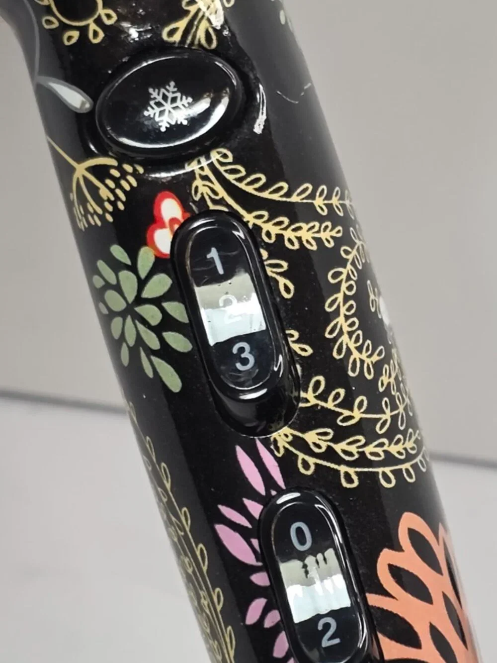 GEM Force Hair Dryer Paisley Floral Ceramic Cool Shot 3 Heat 2 Speed